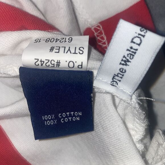 Cutter & Buck Men’s L Mickey Mouse Embroidered White Red Striped Polo - Picture 8 of 10